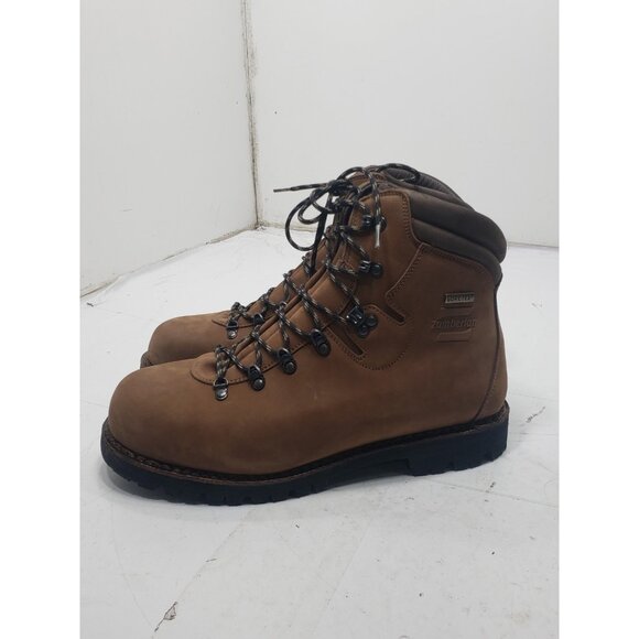 Zamberlan 631 Civetta Leather Hiking Boots Gore TEX Size 13 Taupe Pre Owned - Picture 4 of 8
